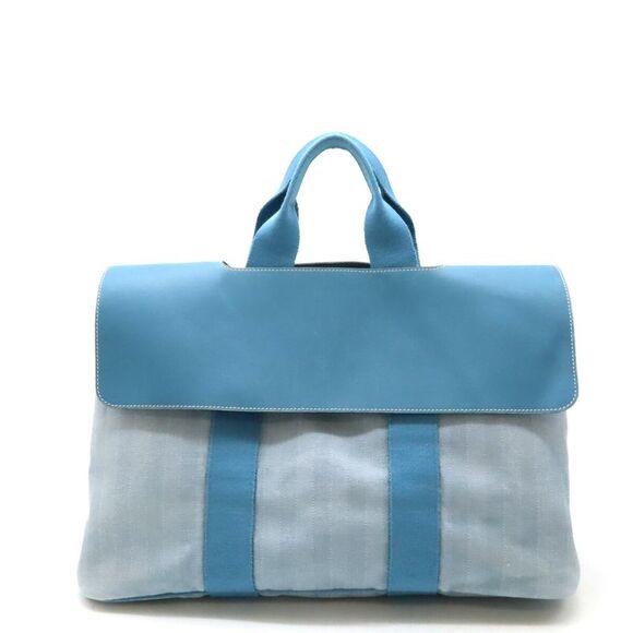 Hermes Valparaiso MM Tote Bag Blue Jean - Picture 1 of 8